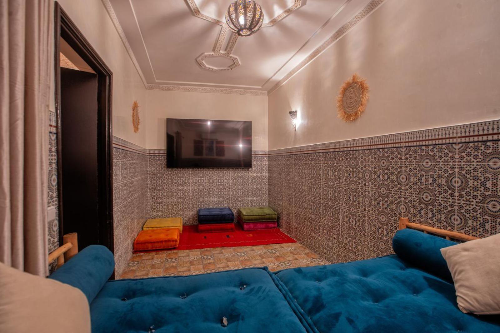 Private Riad 3Ch Salon, Salon Cinema, A Jemaa El Fna 马拉喀什 外观 照片